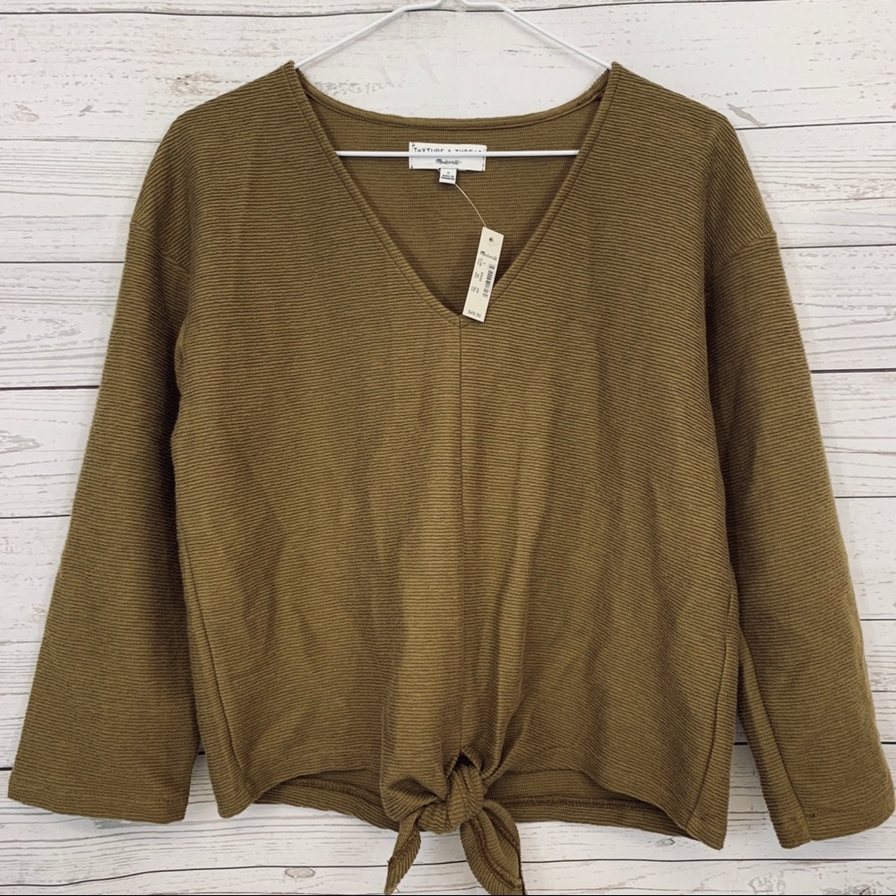 Madewell texture and thread tie front S